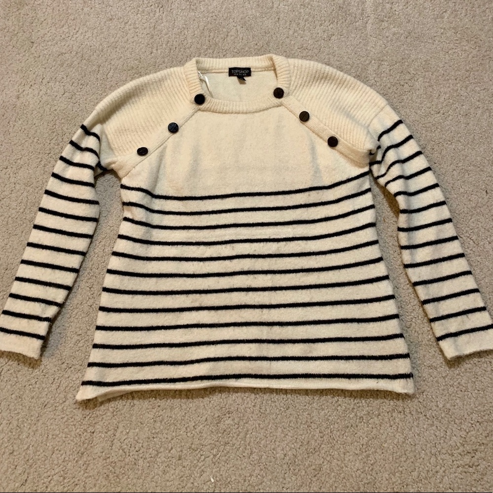 Topshop Striped Sweater size 6